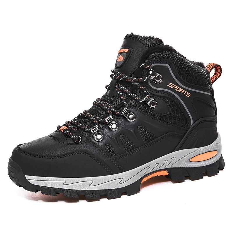 Mountaineering Boots Winter Thickened Fleece Cotton Padded Warm Shoes Winter Warm Men's Women's Hiking & Trekking Backpacking
