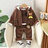 2026 Autumn New Baby Three-Piece Set of Girls' Sweet Clothing and Boys' Suit Featuring Cute Cartoon Pattern for Children