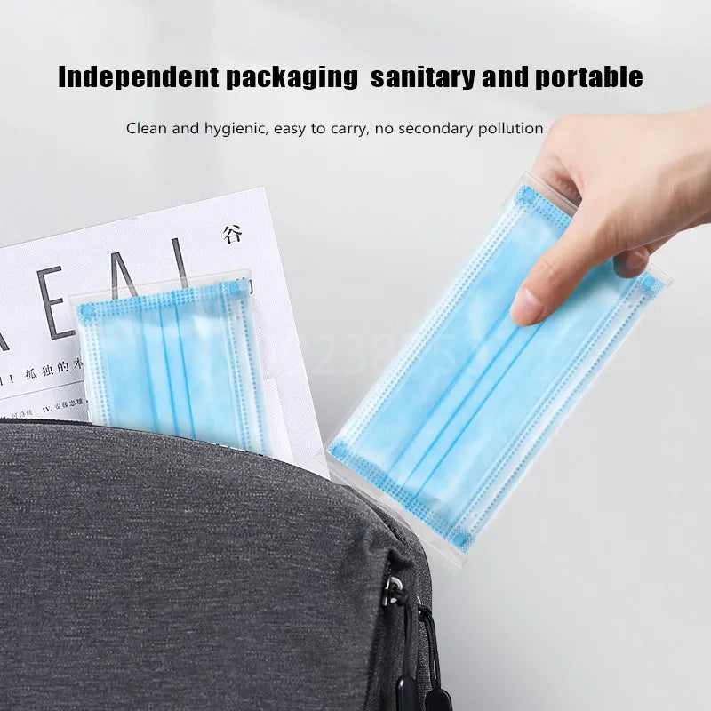 10-500pcs individual package Disposable Blue Face Masks Breathable safe Protective Adults Filter mask Meltblown Non-wove mask