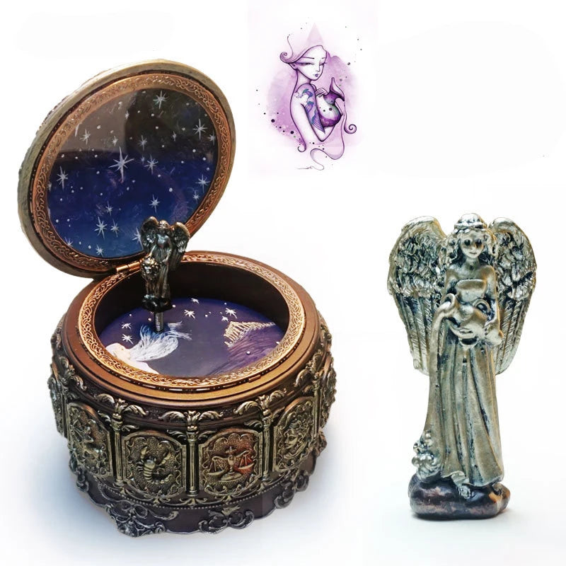 Carousel Music Box Music Box Girls European Birthday European Twelve Constellation New Year Gift  Gift for Girlfriend Boyfriend