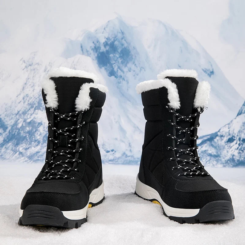 Snow Boots Winter Thickened Fleece Cotton Padded Warm Shoes Women's Men's Outdoor Hiking & Trekking Backpacking Shoes