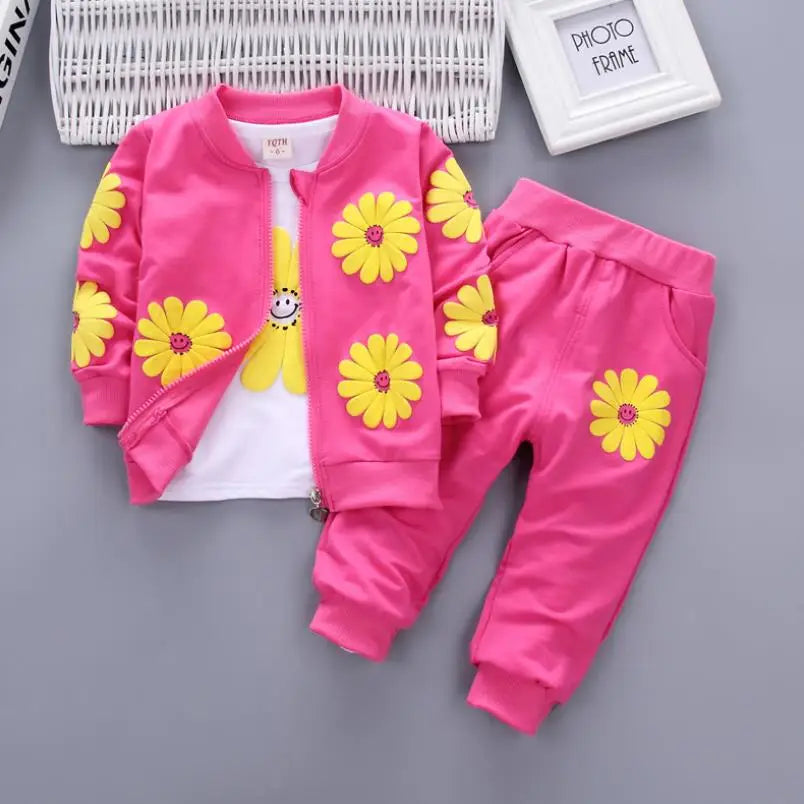 2026 New Baby Boys Girls Christmas Cartoon Winter Hooded Plush Warm Vest Coat+Sweatshirt+Pants 3Pcs Infant Children Sports Suit