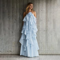 Boutique Wholesale 2025 Summer New Fashionable French Sleeveless Ruffle Solid Color Women's Dress
