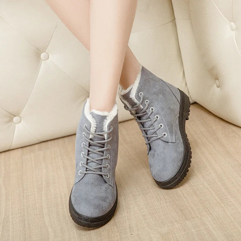 Hot Sale Winter Snow Boots Women's Warm Shoes Short Boots Flat Heels Women's Cotton Shoes