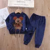 Girls Clothing Sets Children's Flannel Pajamas Home Clothes Casual Warm and Children Baby Sleepwear Suit Fleece Plain Solid