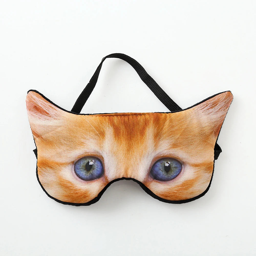 3D Animal Dog Tiger Fox Eye Mask Soft Lightproof Sleeping Eye Covers for Woman Man to Sleep Better for Travel Nap Rest Masks
