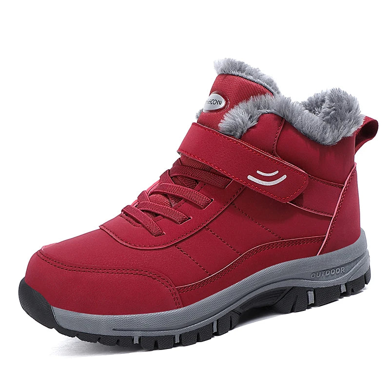 Walk Winter Thickened Fleece Cotton Padded Warm Shoes Snow Shoes Women's Men's Sneakers Track Trail Running Outdoor Unisex