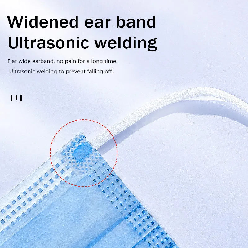 10-500pcs individual package Disposable Blue Face Masks Breathable safe Protective Adults Filter mask Meltblown Non-wove mask
