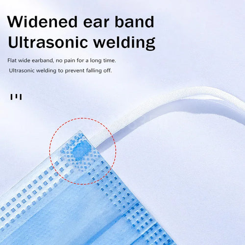 10-500pcs individual package Disposable Blue Face Masks Breathable safe Protective Adults Filter mask Meltblown Non-wove mask