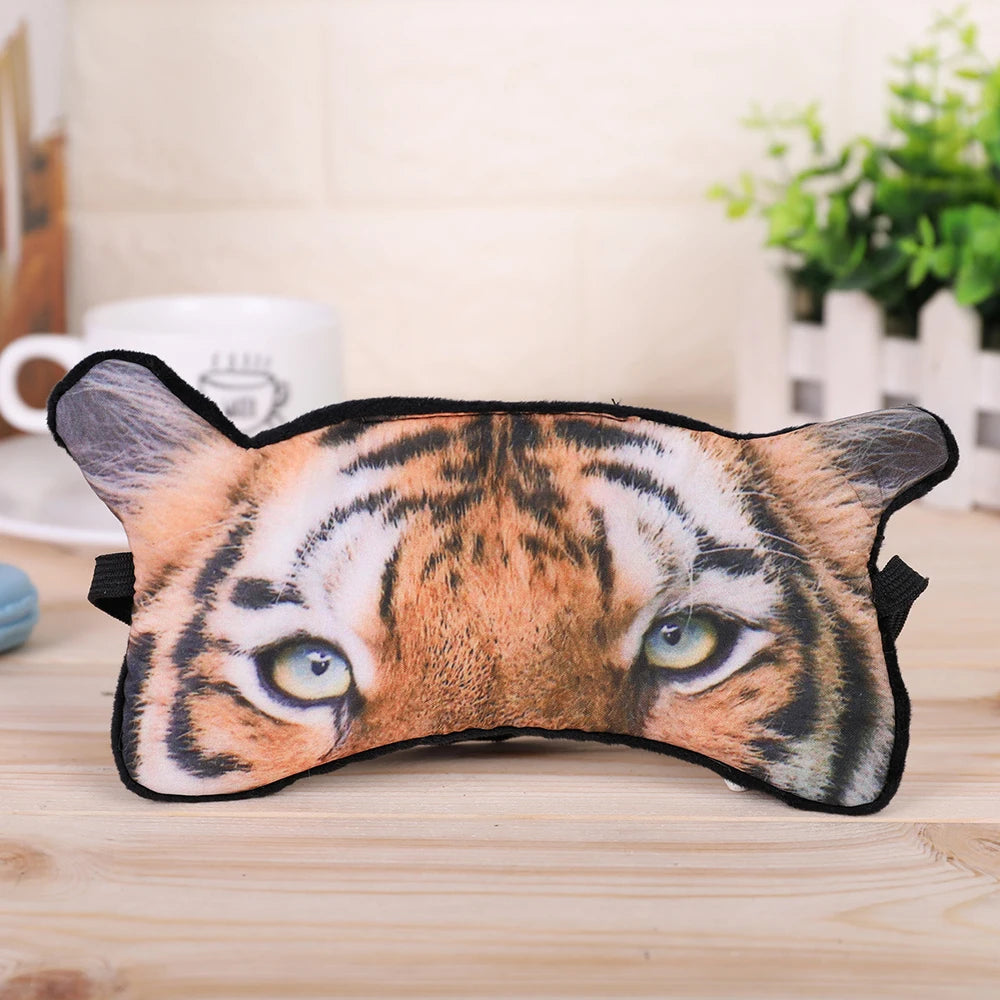 3D Animal Dog Tiger Fox Eye Mask Soft Lightproof Sleeping Eye Covers for Woman Man to Sleep Better for Travel Nap Rest Masks