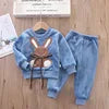 Girls Clothing Sets Children's Flannel Pajamas Home Clothes Casual Warm and Children Baby Sleepwear Suit Fleece Plain Solid