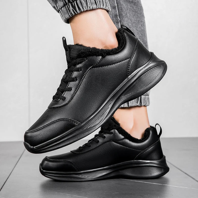 Road Running Shoes Men's Women's Jogger Jogging Winter Thickened Fleece Cotton Padded Warm Shoes Track Trail Running Shoes