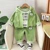 2026 Autumn New Baby Three-Piece Set of Girls' Sweet Clothing and Boys' Suit Featuring Cute Cartoon Pattern for Children
