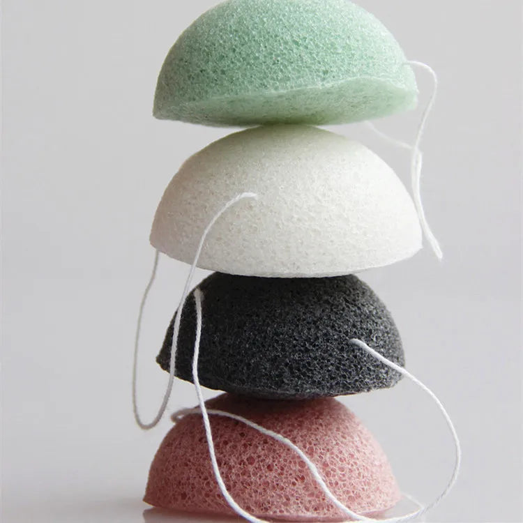 4pcs Exfoliator Cleanse Konjac Sponge Natural Konjac Konnyaku Puff Face Wash Cleaning Sponge Esponja Maquiagem Makeup Konjac