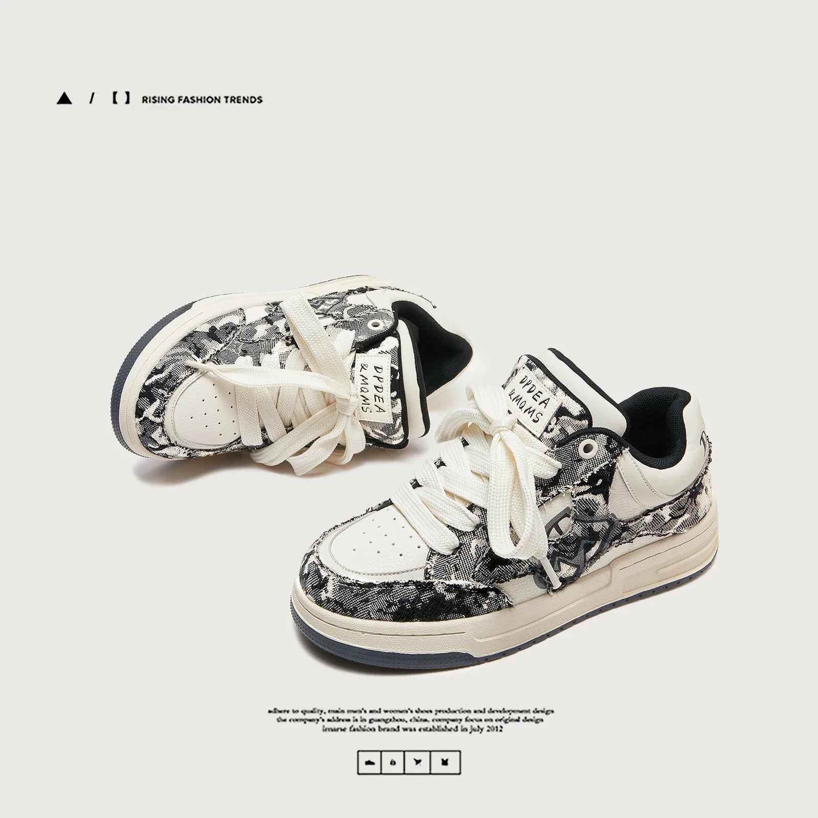 Men's Women's High Top Lace-Up Cushioned Anti-Slippery Comfort Lightweight Breathable Height-Increasing All-Purpose Outdoor
