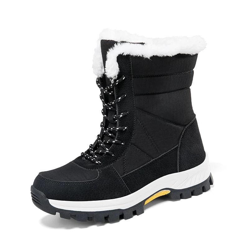 Snow Boots Winter Thickened Fleece Cotton Padded Warm Shoes Women's Men's Outdoor Hiking & Trekking Backpacking Shoes