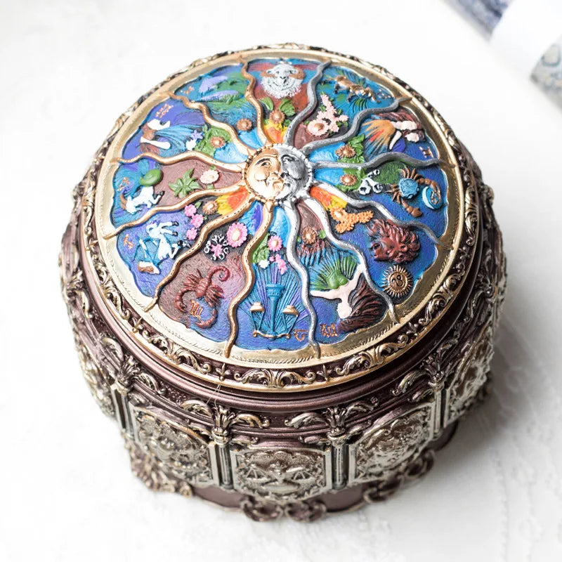 Carousel Music Box Music Box Girls European Birthday European Twelve Constellation New Year Gift  Gift for Girlfriend Boyfriend