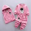 2026 Autumn New Baby Three-Piece Set of Girls' Sweet Clothing and Boys' Suit Featuring Cute Cartoon Pattern for Children
