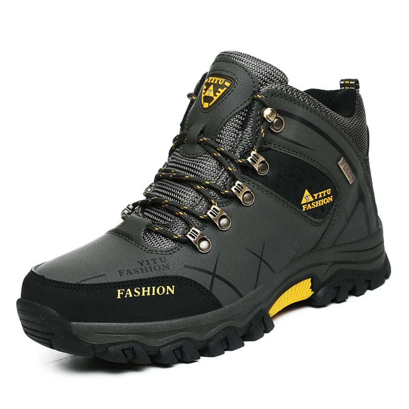 Men's Mountaineering Boots Winter Thickened Fleece Cotton Padded Warm Shoes Outdoor Hiking & Trekking Backpacking Shoes Sneakers