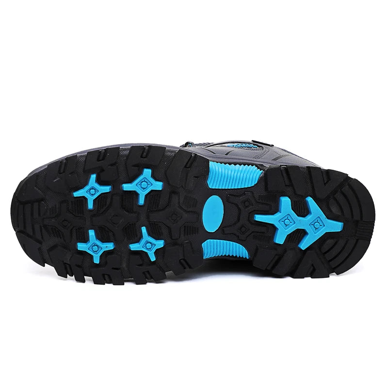 Men's Mountaineering Boots Winter Thickened Fleece Cotton Padded Warm Shoes Outdoor Hiking & Trekking Backpacking Shoes Sneakers