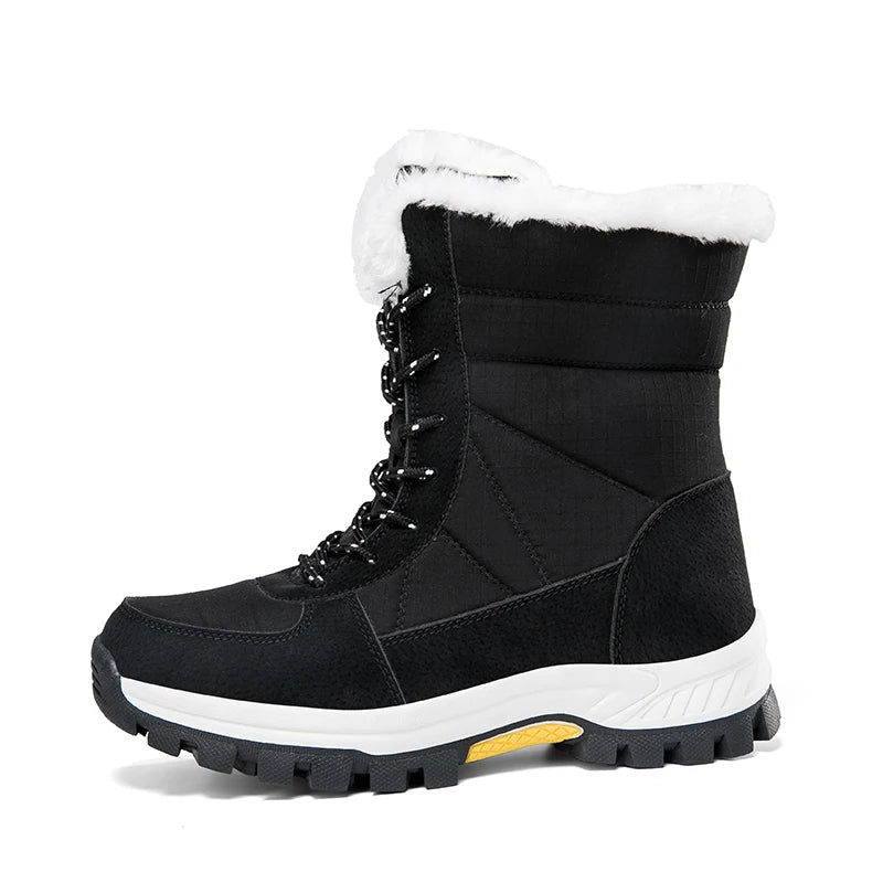 Snow Boots Winter Thickened Fleece Cotton Padded Warm Shoes Women's Men's Outdoor Hiking & Trekking Backpacking Shoes