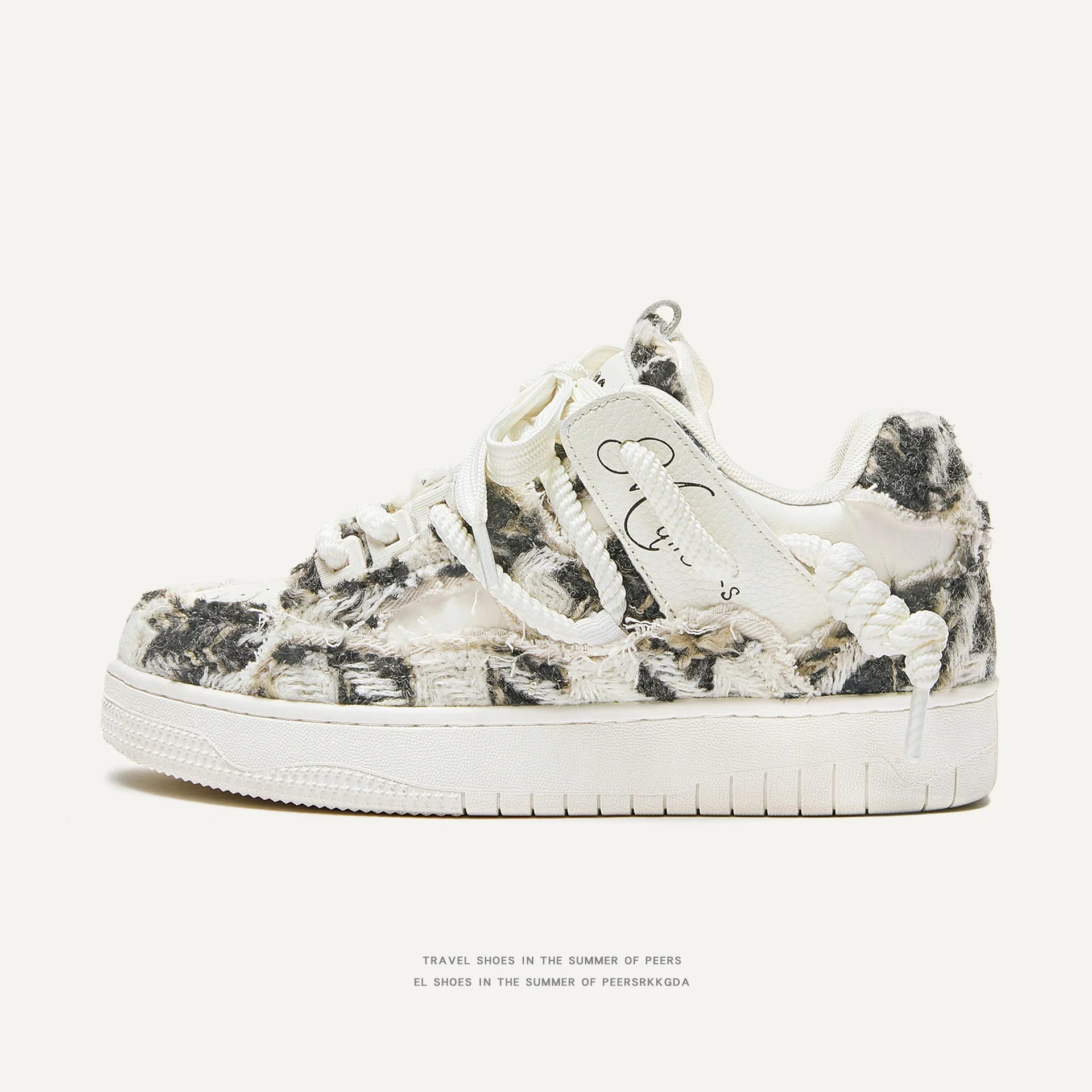 European and American Style Aesthetic Destruction Series Thick Soled Height Increasing Lace up Sports Shoes for Men and Women