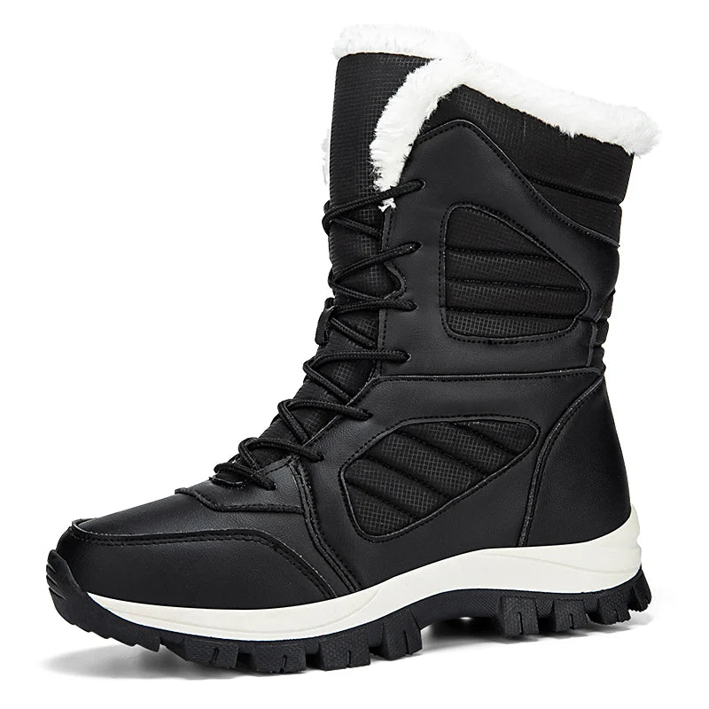 Women's Snow Boots Winter Thickened Fleece Cotton Padded Warm Shoes Hiking & Trekking Backpacking Shoes Trail Cross Country