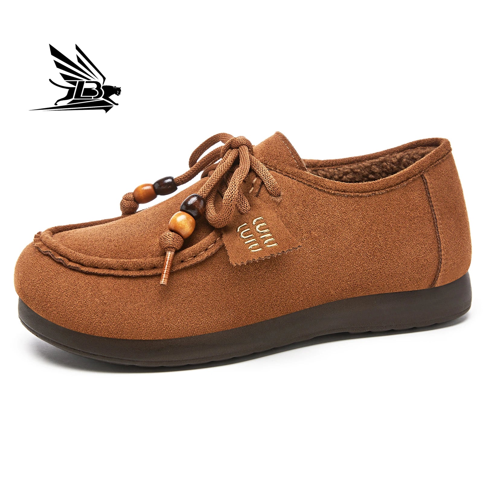 Women's Warm Shoes Fashionable and Comfortable Winter Casual Shoes Soft Lace-up Walking Shoes