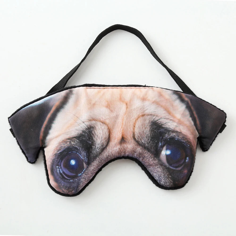 3D Animal Dog Tiger Fox Eye Mask Soft Lightproof Sleeping Eye Covers for Woman Man to Sleep Better for Travel Nap Rest Masks