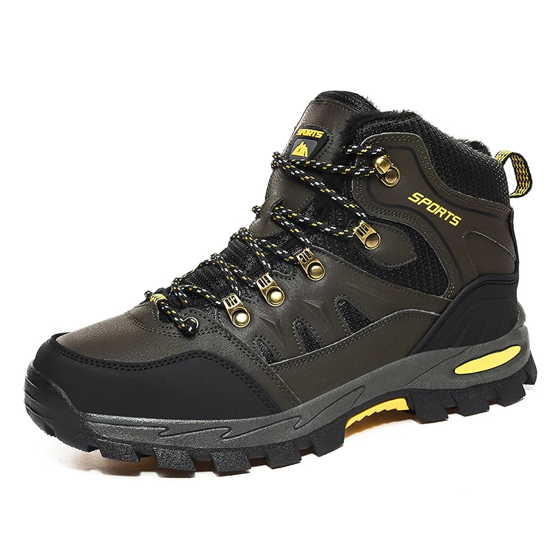 Mountaineering Boots Winter Thickened Fleece Cotton Padded Warm Shoes Winter Warm Men's Women's Hiking & Trekking Backpacking