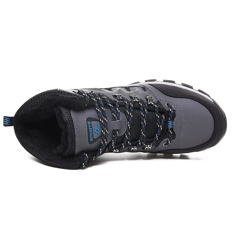 Mountaineering Boots Winter Thickened Fleece Cotton Padded Warm Shoes Winter Warm Men's Women's Hiking & Trekking Backpacking