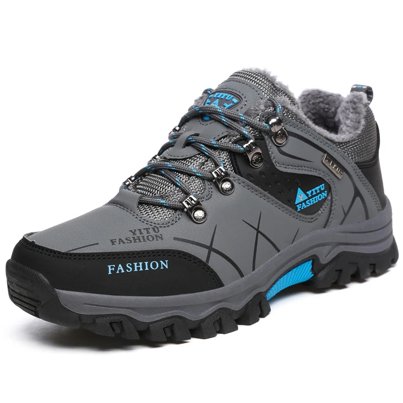 Men's Mountaineering Shoes Winter Thickened Fleece Cotton Padded Warm Shoes Outdoor Hiking & Trekking Backpacking Boots Sneakers