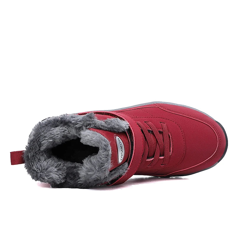 Walk Winter Thickened Fleece Cotton Padded Warm Shoes Snow Shoes Women's Men's Sneakers Track Trail Running Outdoor Unisex