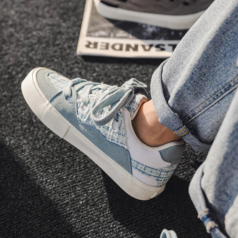 Greatshoes Lace up Custom Skateboard Sneakers,Low Top Sneakers Sports Shoes for Summer,Flat Sneakers Sports Running Shoes