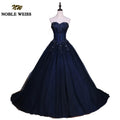 Quinceanera Dresses Ball Gown Sweetheart Strapless Applique Lace Prom Dresses Customized