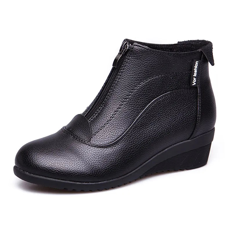 Winter Boots Women 2026 Women Snow Boots Wedge Heels Winter Shoes Women Warm Fur Casual Shoes  Zip Women's Shoes Botas Mujer