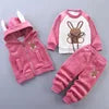 2026 Autumn New Baby Three-Piece Set of Girls' Sweet Clothing and Boys' Suit Featuring Cute Cartoon Pattern for Children