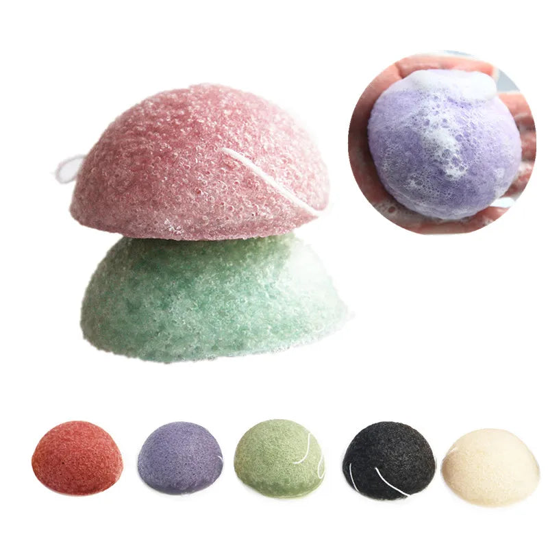 4pcs Exfoliator Cleanse Konjac Sponge Natural Konjac Konnyaku Puff Face Wash Cleaning Sponge Esponja Maquiagem Makeup Konjac