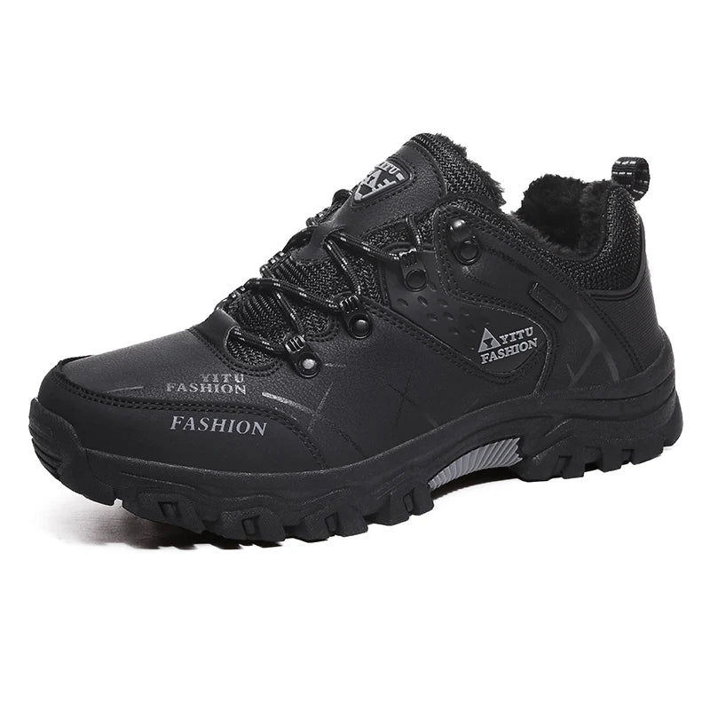 Men's Mountaineering Shoes Winter Thickened Fleece Cotton Padded Warm Shoes Outdoor Hiking & Trekking Backpacking Boots Sneakers