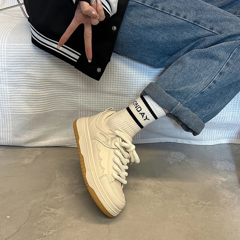 Small White Shoes, Board Shoes, Female Student Sports Single Shoes, Korean Casual and Versatile Low-top