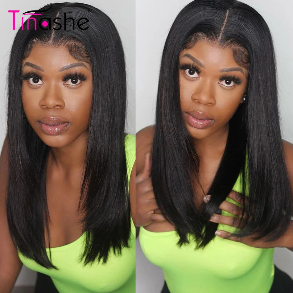 Tinashe Layered Wig Human Hair Pre Bleached Bone Straight Lace Frontal Wigs Ready To Go 200 Density 6x5 HD Lace Closure Wig