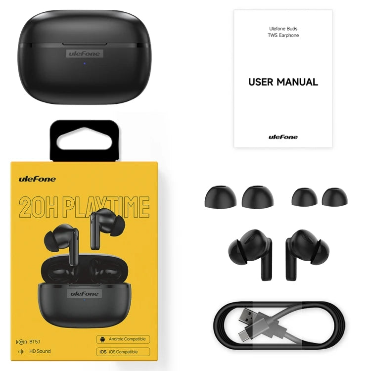 Original Ulefone Buds Earbuds TWS Earbuds with Charging Case Wireless Earphone