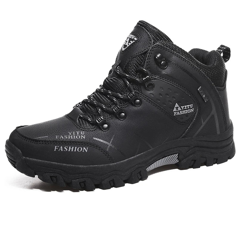 Men's Mountaineering Boots Winter Thickened Fleece Cotton Padded Warm Shoes Outdoor Hiking & Trekking Backpacking Shoes Sneakers
