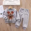 Girls Clothing Sets Children's Flannel Pajamas Home Clothes Casual Warm and Children Baby Sleepwear Suit Fleece Plain Solid