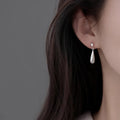 2026 New Hot 925 Sterling Silver Frosted Water Stud Earrings for Women High-End Summer Luxury Niche Accessories Trendy