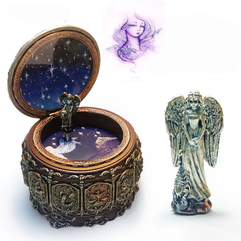 Carousel Music Box Music Box Girls European Birthday European Twelve Constellation New Year Gift  Gift for Girlfriend Boyfriend