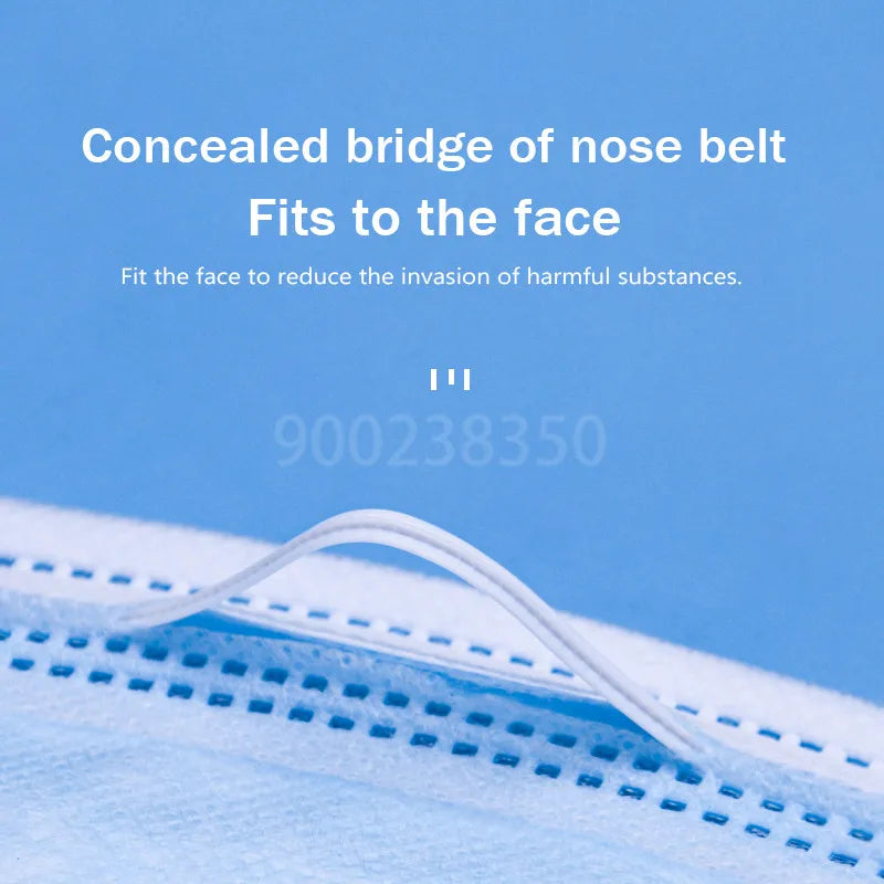 10-500pcs individual package Disposable Blue Face Masks Breathable safe Protective Adults Filter mask Meltblown Non-wove mask