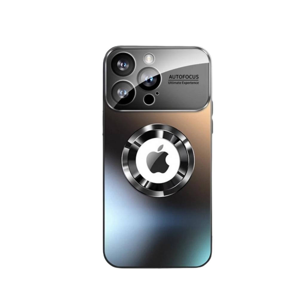 New Desert Gold Magnetic Case for iPhone 16 Pro Max/14/13/12 AG Frosted Glass Large Window Shockproof Wireless Charger Made PC