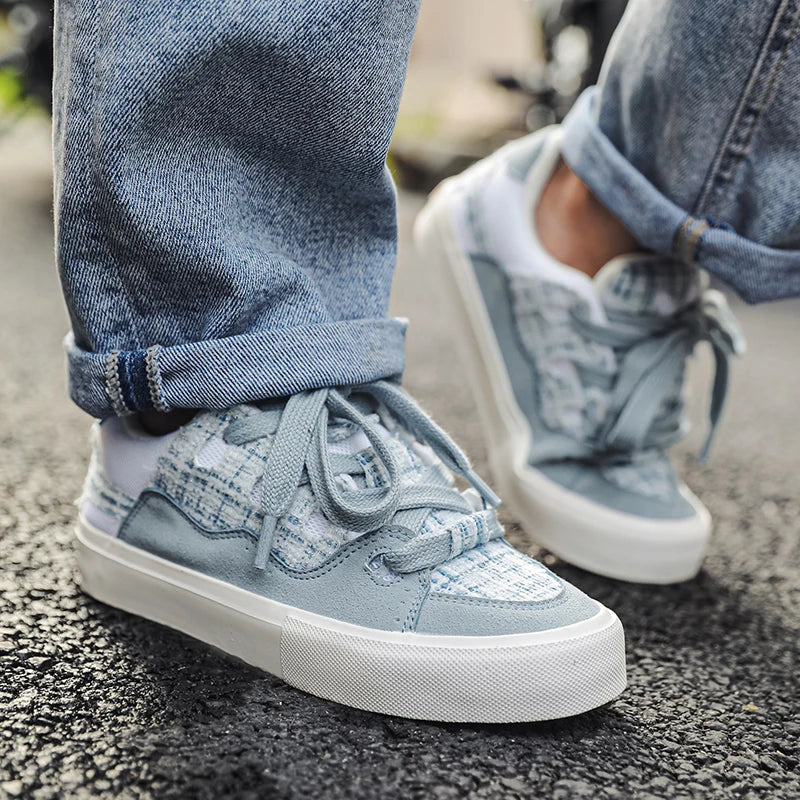 Greatshoes Lace up Custom Skateboard Sneakers,Low Top Sneakers Sports Shoes for Summer,Flat Sneakers Sports Running Shoes