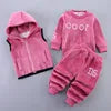 2026 Autumn New Baby Three-Piece Set of Girls' Sweet Clothing and Boys' Suit Featuring Cute Cartoon Pattern for Children